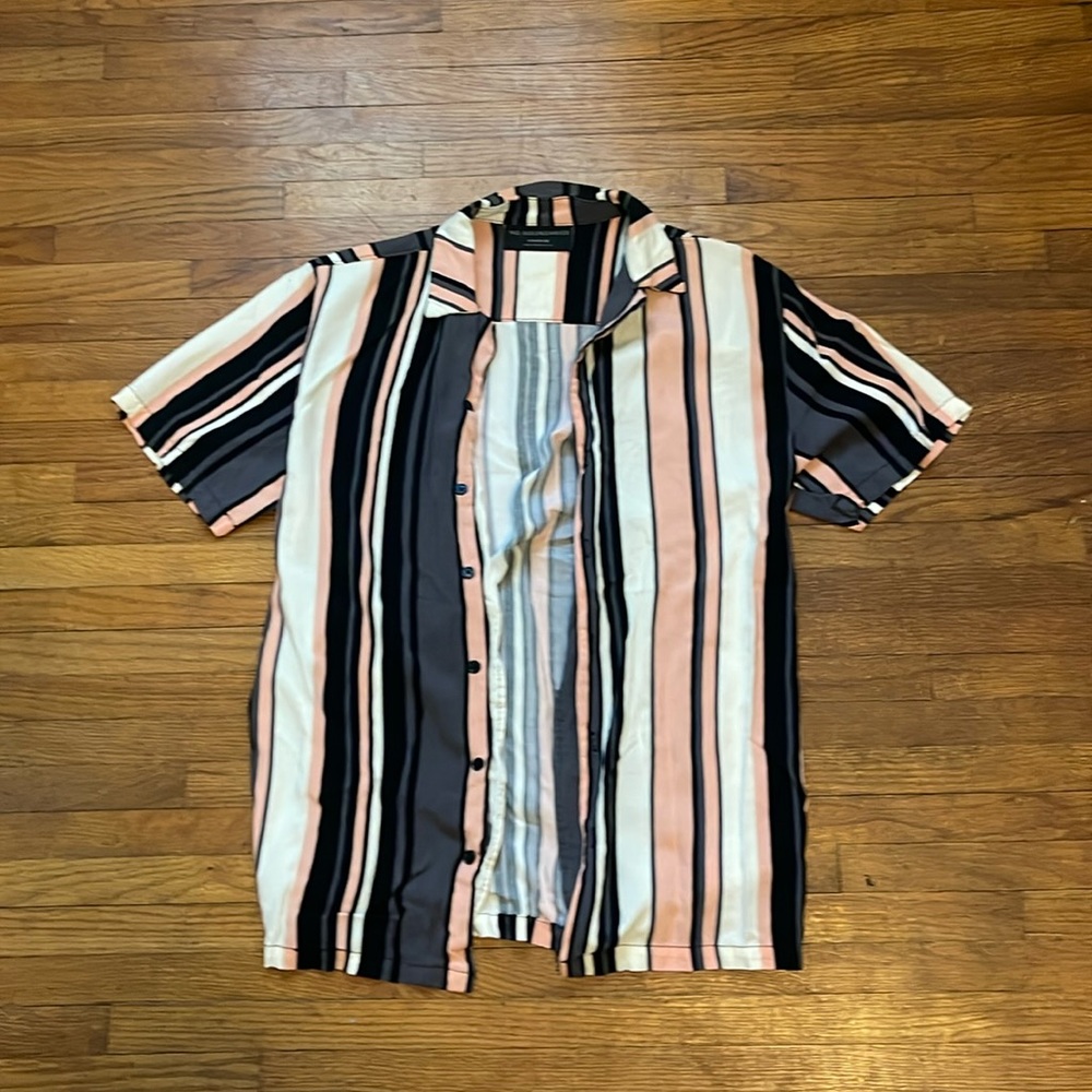 Women’s striped button up polo size S
